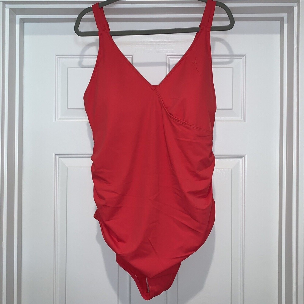 NWT Anne Cole 1-Pc 22W Pinkish Swim Bathing Suit Swimsuit $108